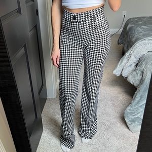 Fashion Nova Harringbone Stretchy Straight Leg Pants